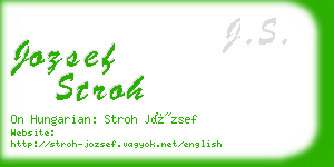 jozsef stroh business card